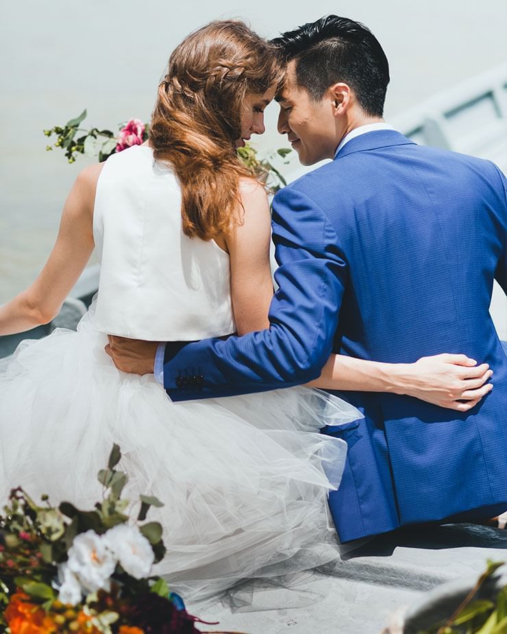 Rent a boat and take wedding photos with your significant other at Lexis