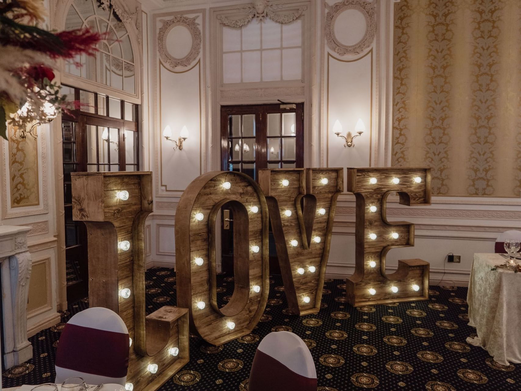 Love LED Letters displayed at The Imperial Hotel  Blackpool