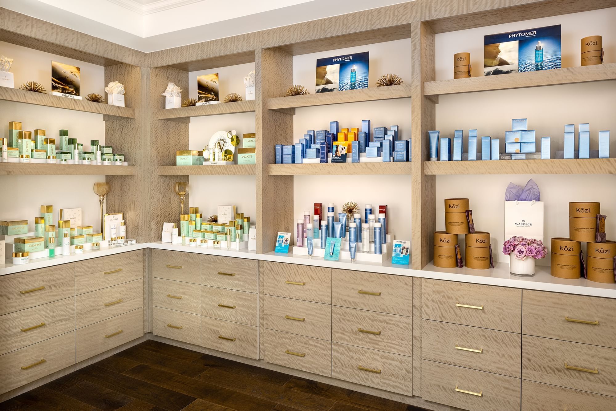 Interior of the Retail shop in Le Spa at Warwick Melrose