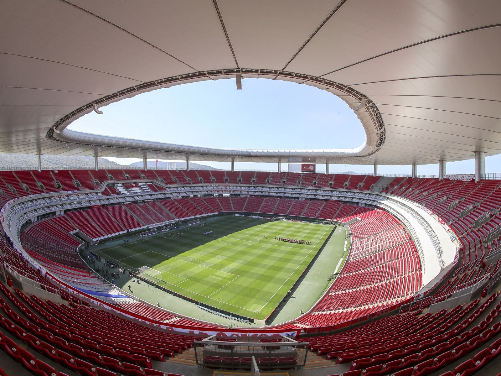 Panoramic view of Estadio Akron Stadium near Hotel Guadalajara