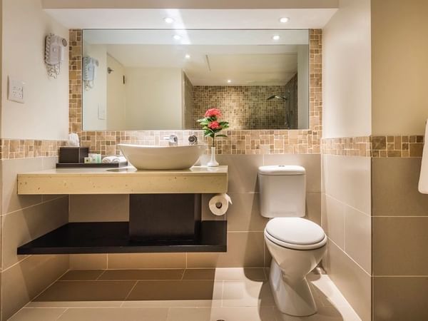 Bathroom vanity area in Warwick Suite at Warwick Fiji