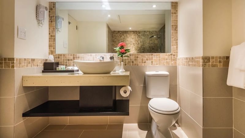 Bathroom vanity area in Warwick Suite at Warwick Fiji