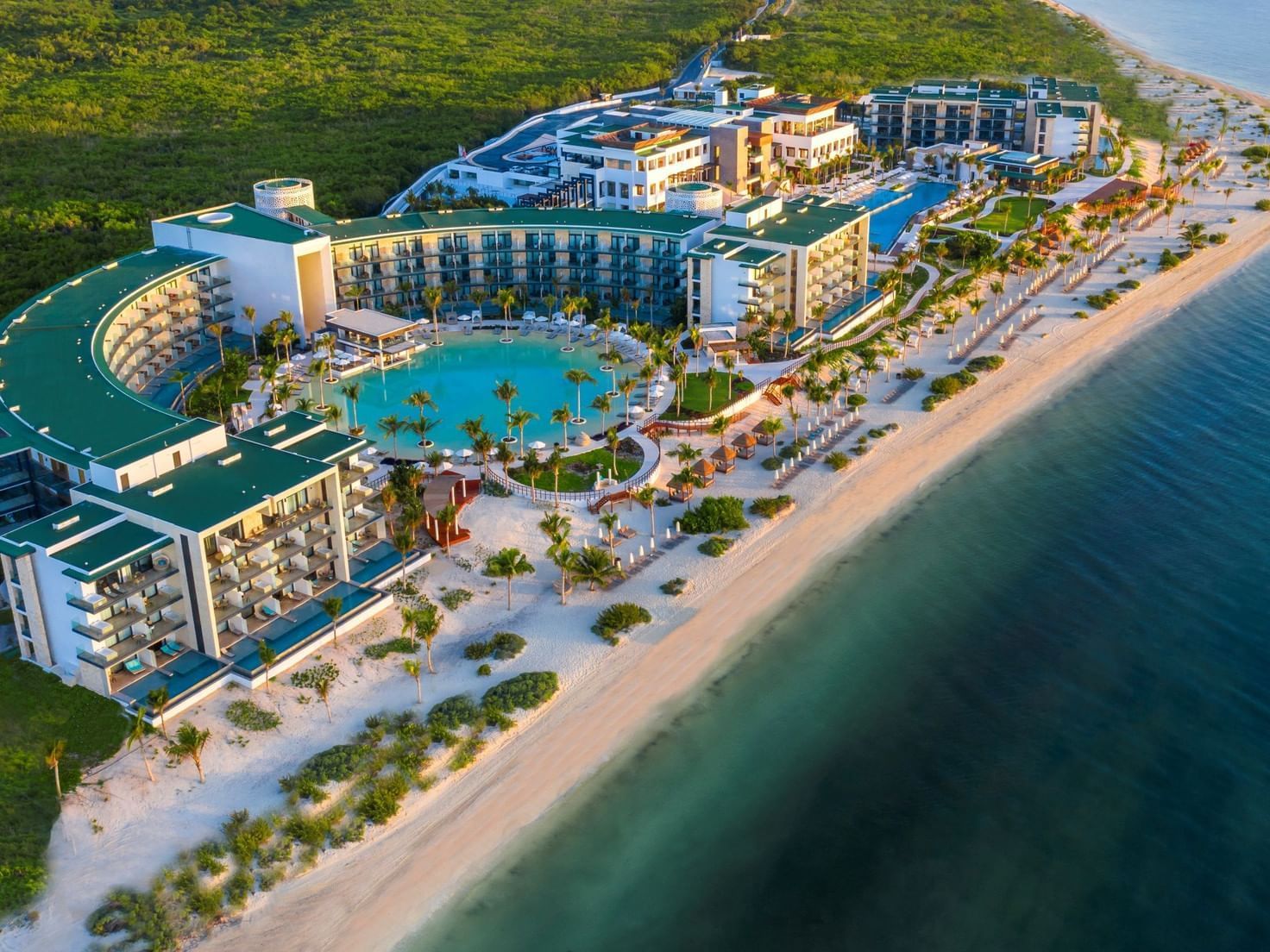Aerial view of the pool and hotel Haven Riviera Cancun