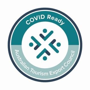 Logo of Covid Ready used at Strahan Village