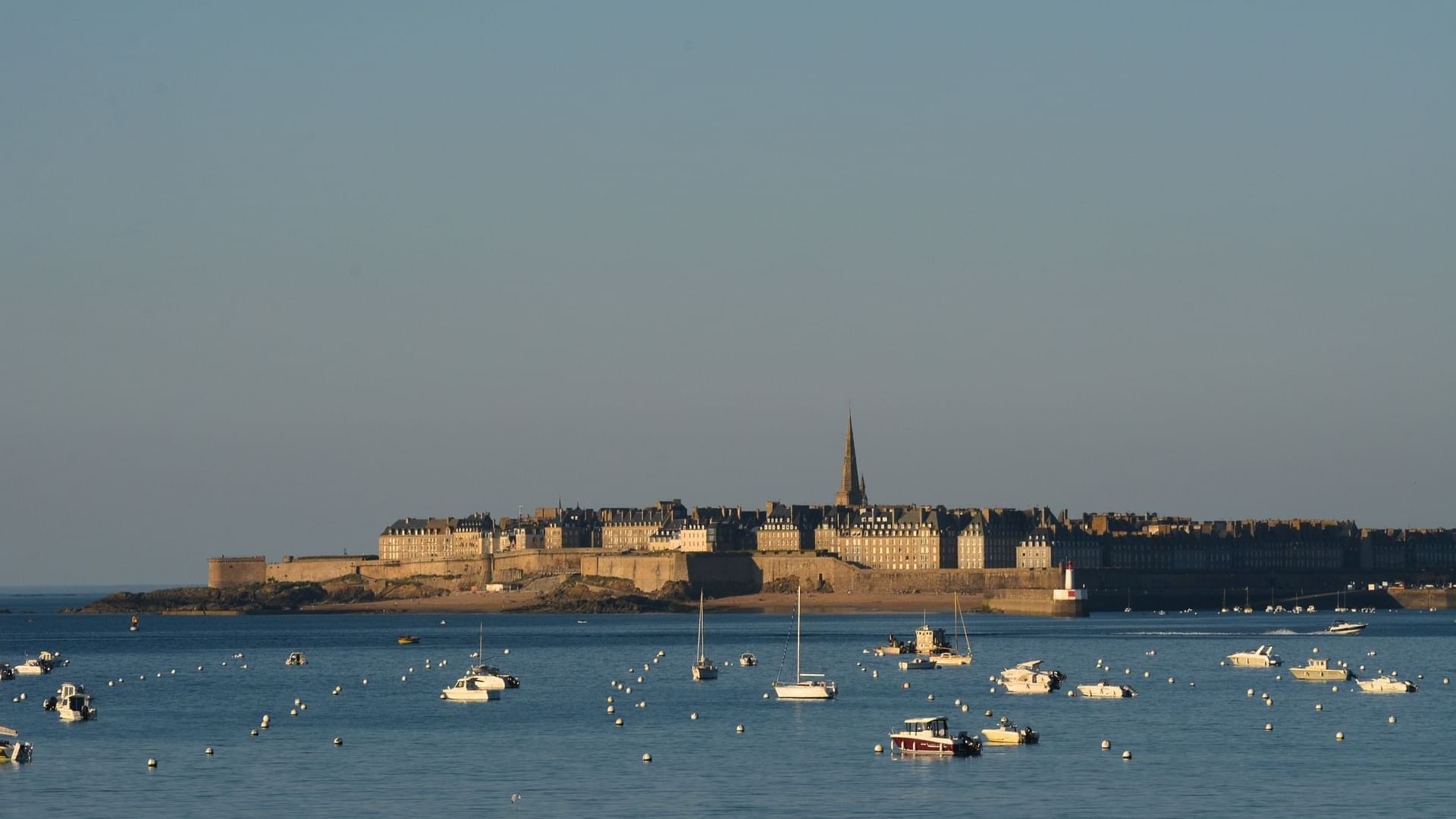 View of Saint-Malo Port near The Originals Hotels