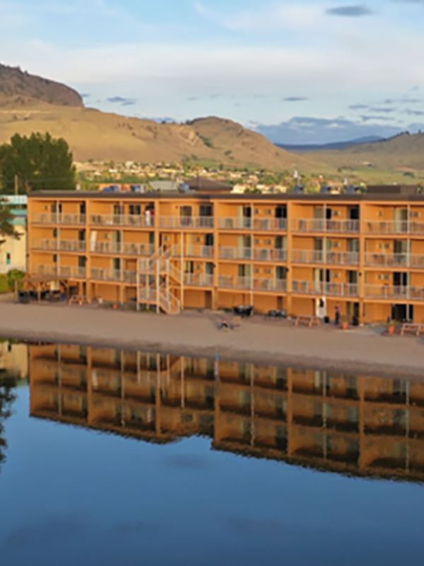 Coast Osoyoos Beach Hotel, hotel exterior on the waterfront in Osoyoos, BC