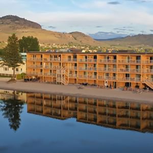 Exterior of Coast Osoyoos Beach Hotel on lake