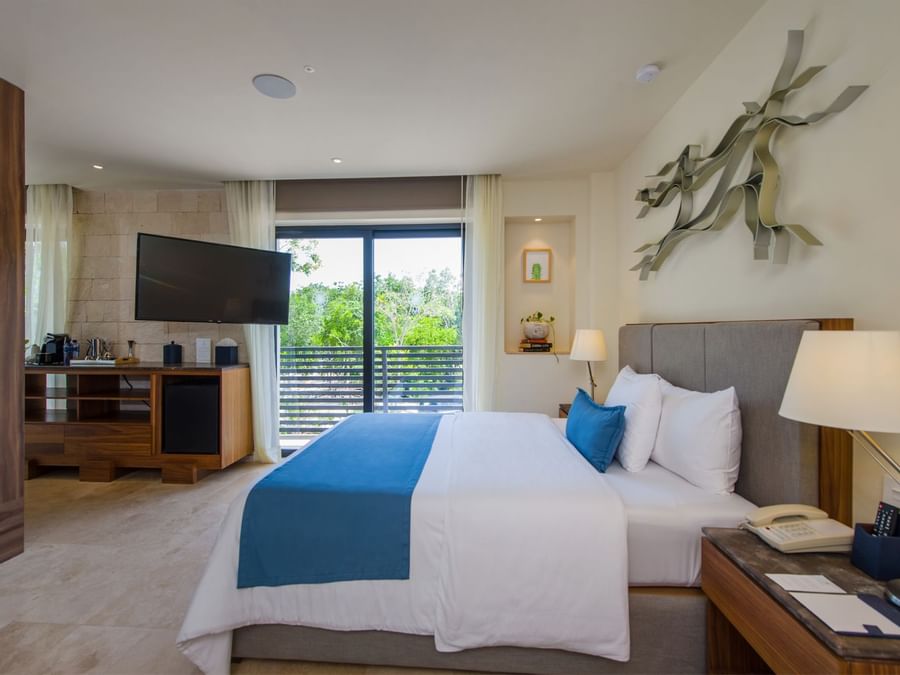 King bed & TV, Master Suite at Náay Tulum Curamoria Collection