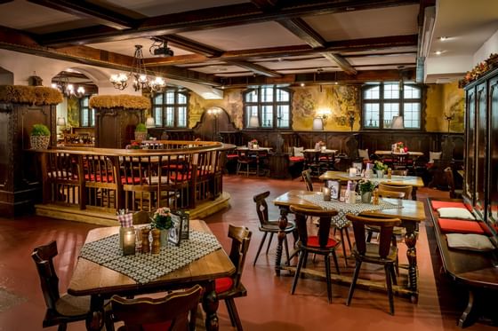 Interior of Restaurant at Hotel Schloss Pichlarn