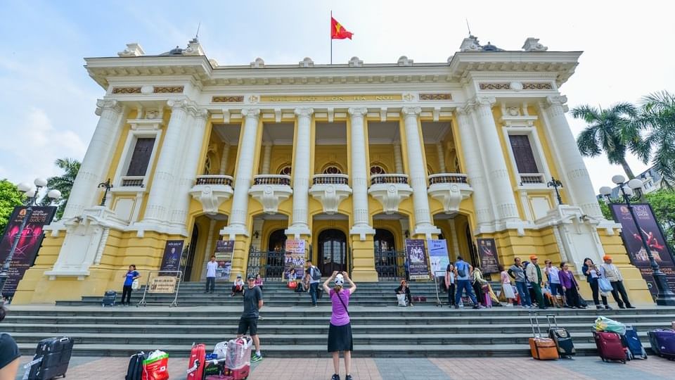 Exterior view of Hanoi Opera House entrance near Sunway Hotel Hanoi