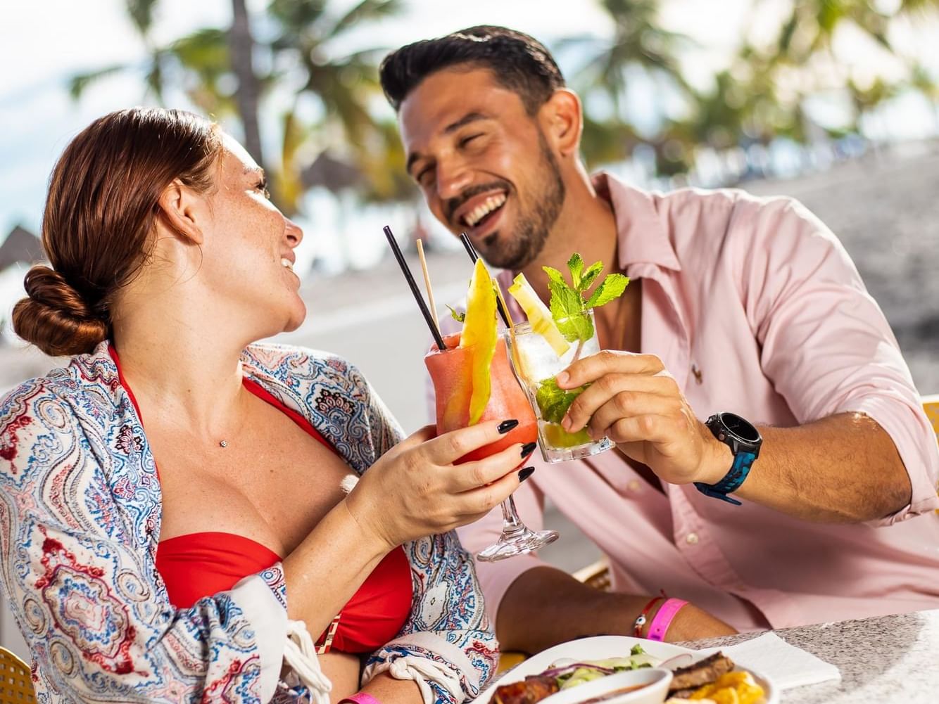 Couple in Bianca Beach Club at Playa Blanca Beach Resort