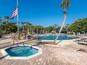 Hot tub at the outdoor pool in Palm Coast at Legacy Vacation Resorts