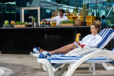 Pool Bar at Ghaya Grand Hotel Dubai
