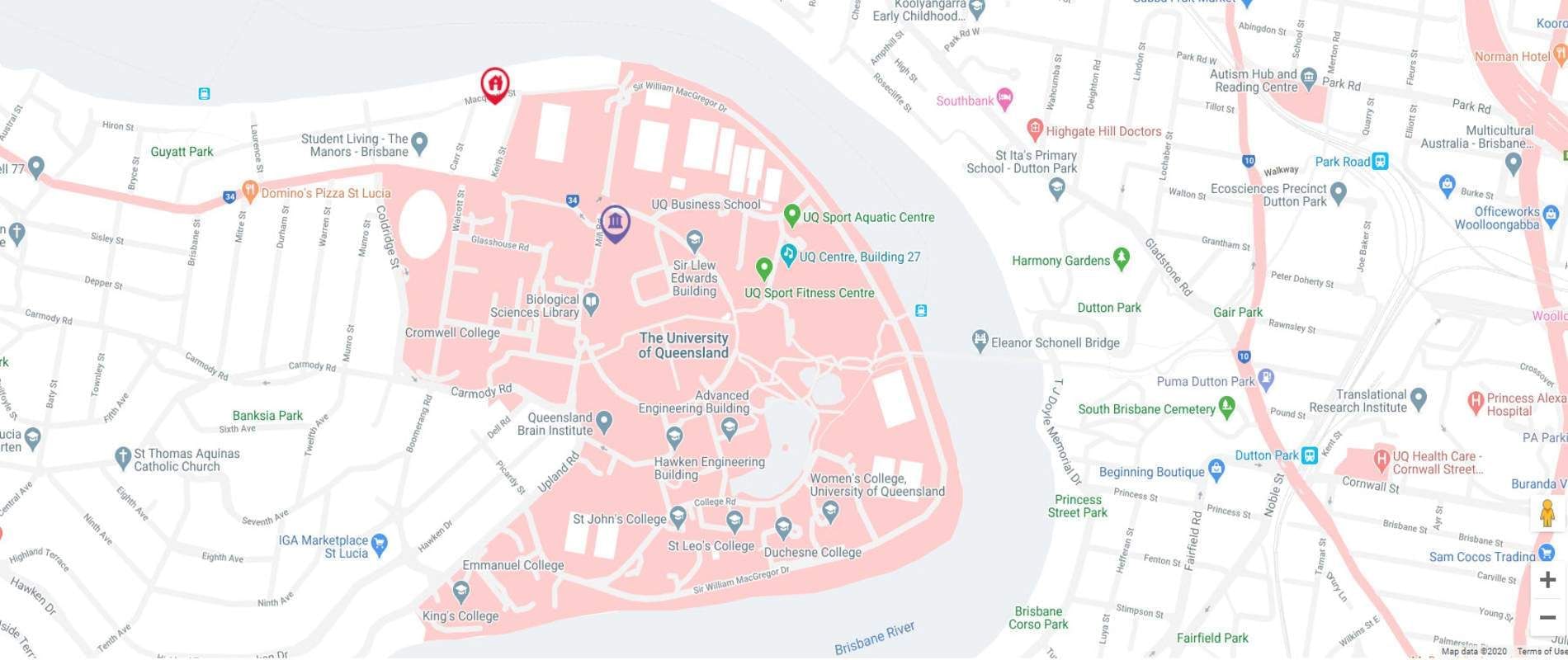 Student Living - Macquarie Map