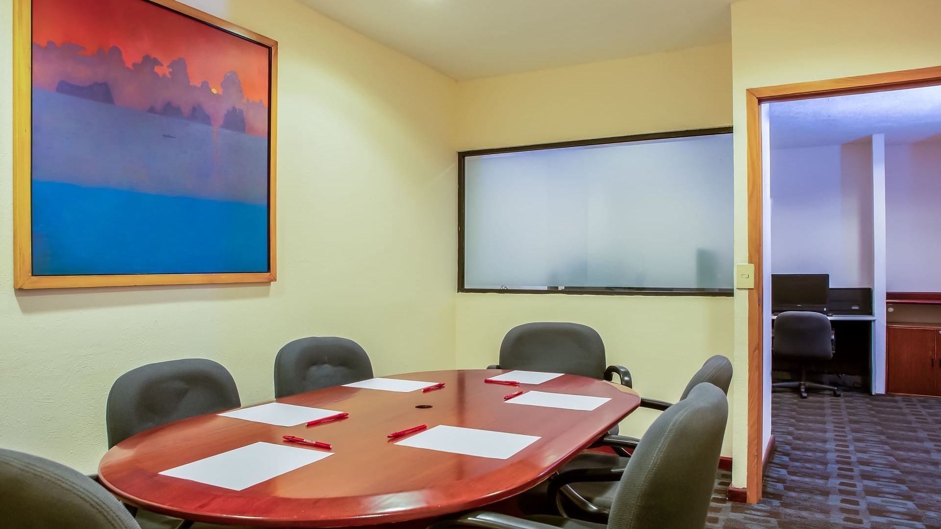 Conference room with stationary at Fiesta Inn Tampico