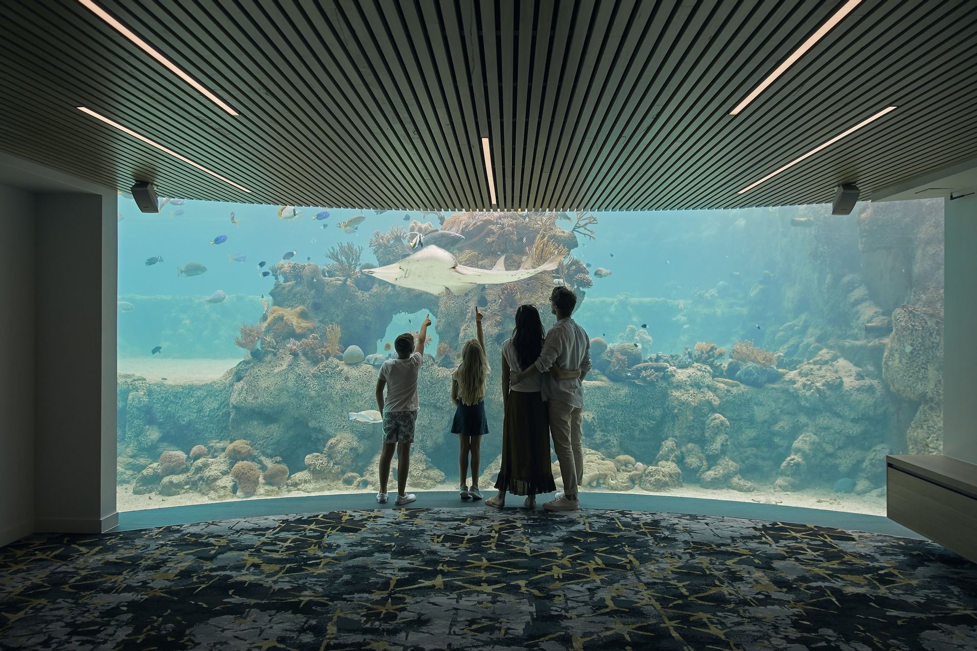 Family in Underwater Observatory at Daydream Island Resort