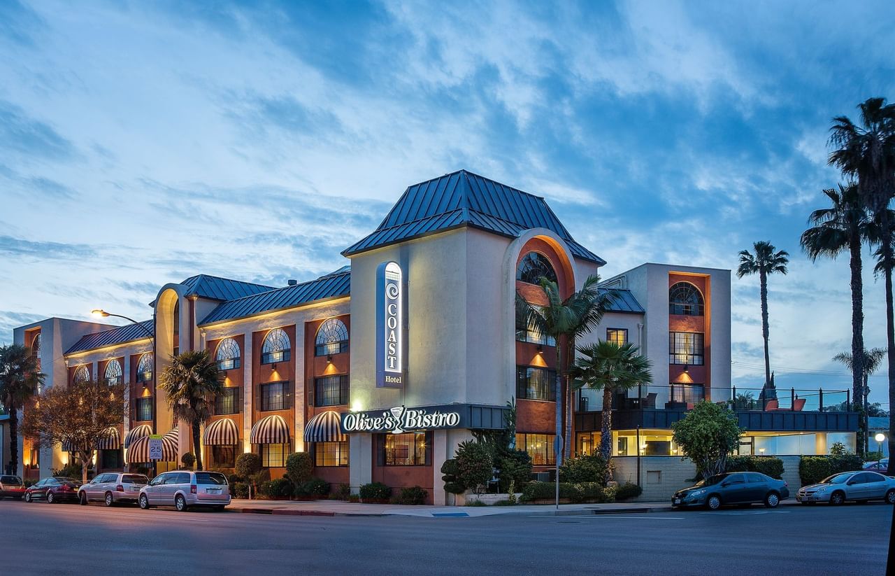 Exterior of Coast Anabelle Hotel at night