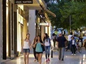 People at the Kolonaki Shopping near St. George Lycabettus