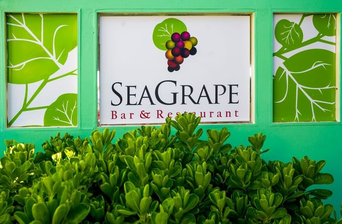 Restaurant Signage of Sea Grape Bar & Restaurant at Dover Beach Hotel