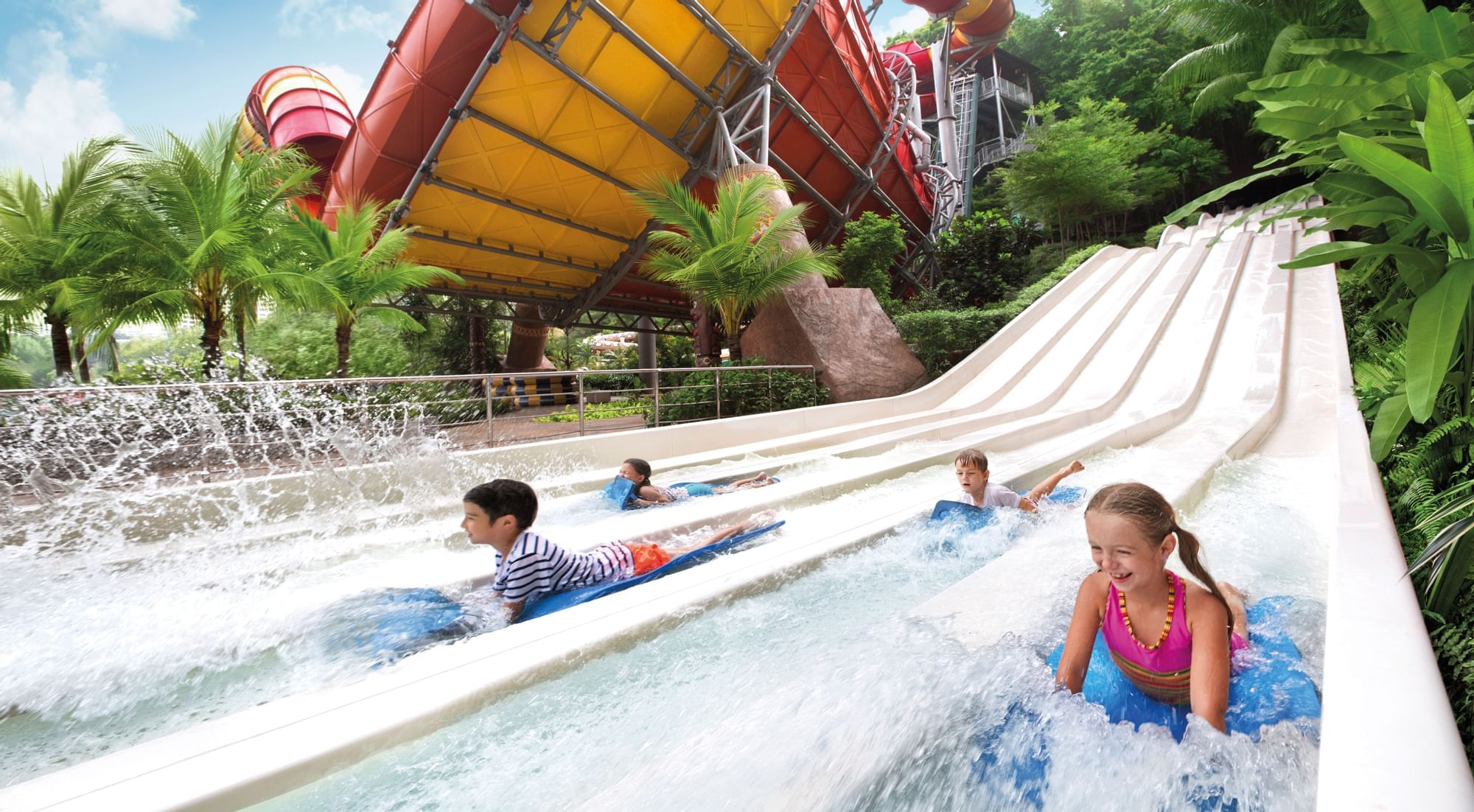 Kinds water sliding at Waterpark at Sunway Resort