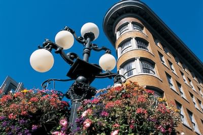 Street light on corner in Gastown