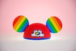 A Mickey ear from Walt Disney World, showing support for Gay Pride.