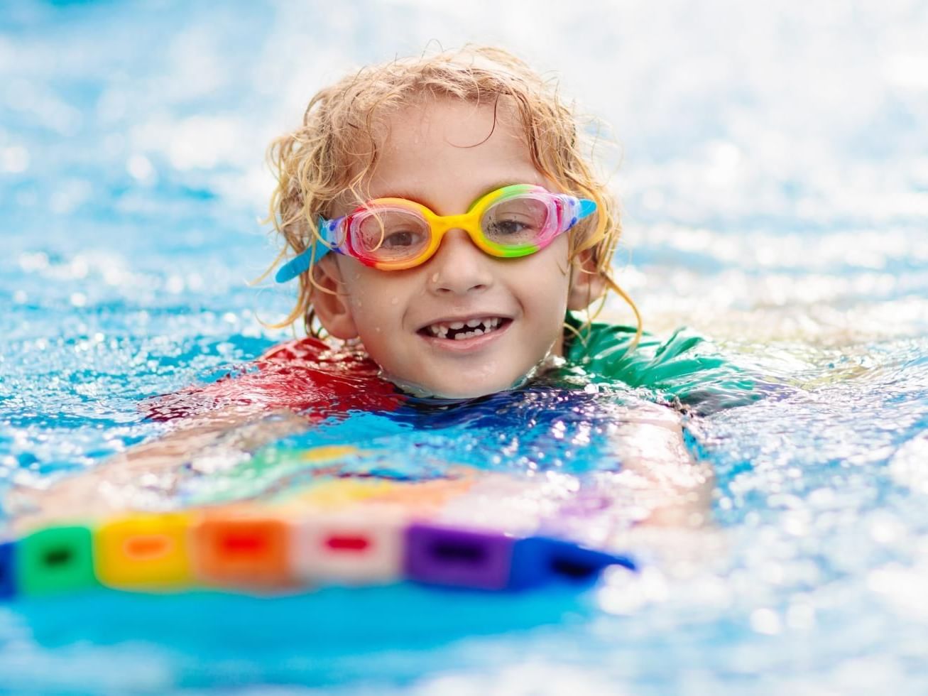 Child swimming at Coral Reef Waterworld