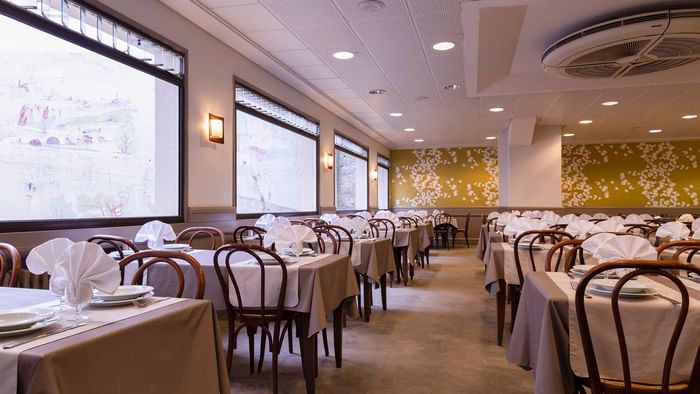 Interior of the dining area at Hotel astoria vatican