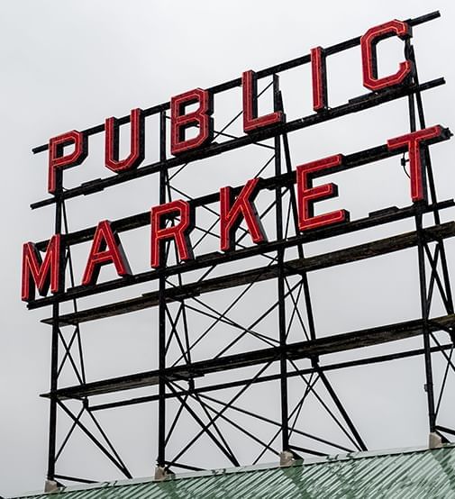 Large Road Side Marquee Image of Public Market