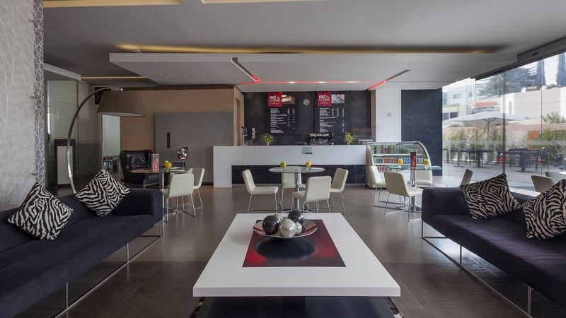 Café lounge area & counter at Gamma Morelia Beló