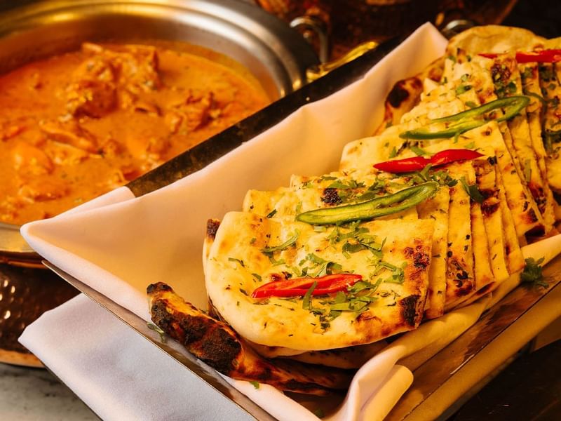Indian cuisine in Epicurean restaurant at Crown Towers Sydney