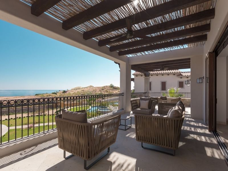 Two Bedroom Residence terrace at Live Aqua Private Residences Los Cabos