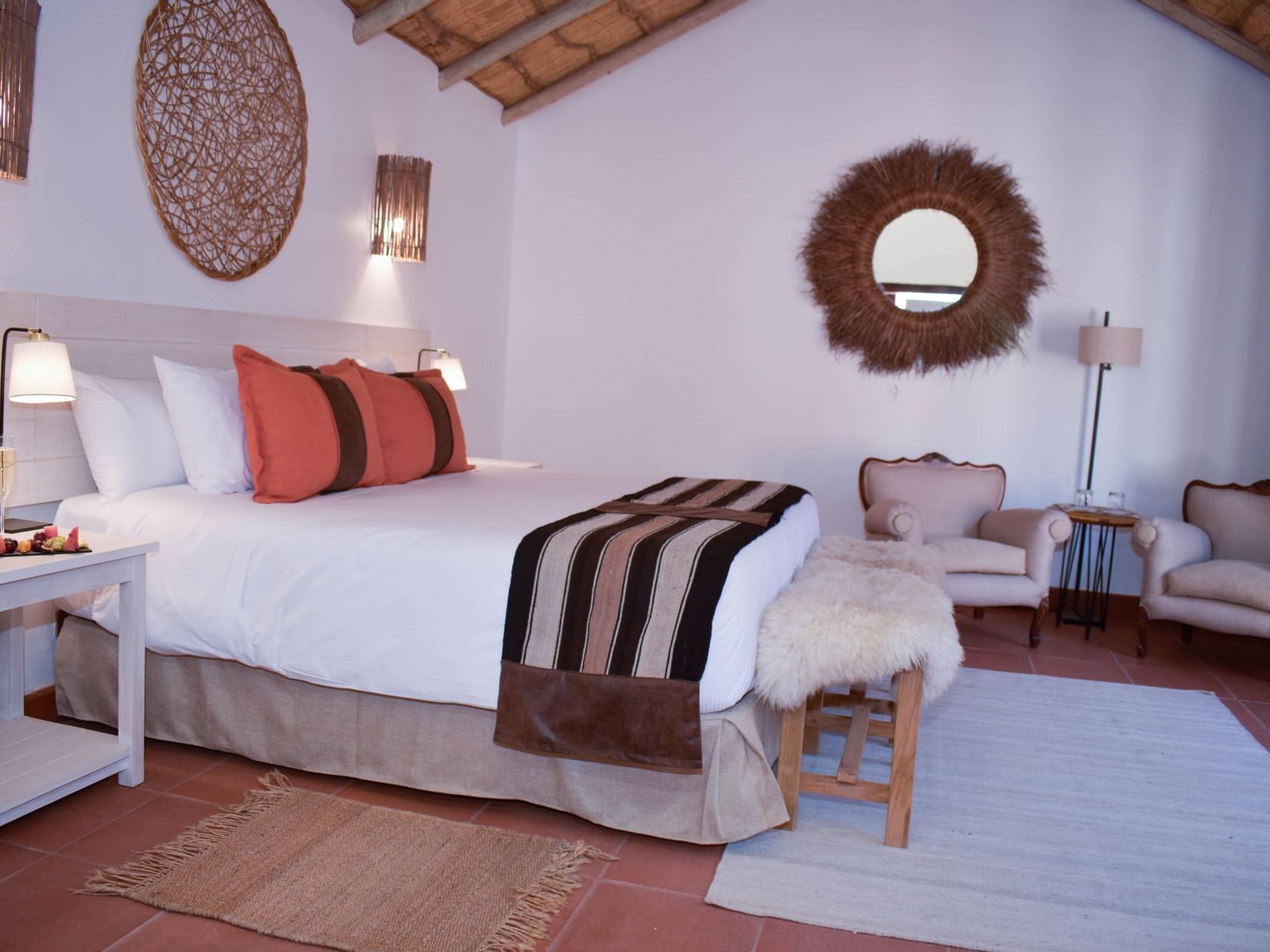 NOI Suite Premium with king bed at NOI Casa Atacama hotel
