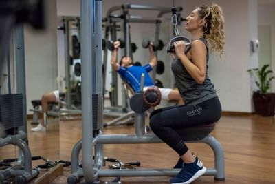 Gym at Ghaya Grand Hotel Dubai