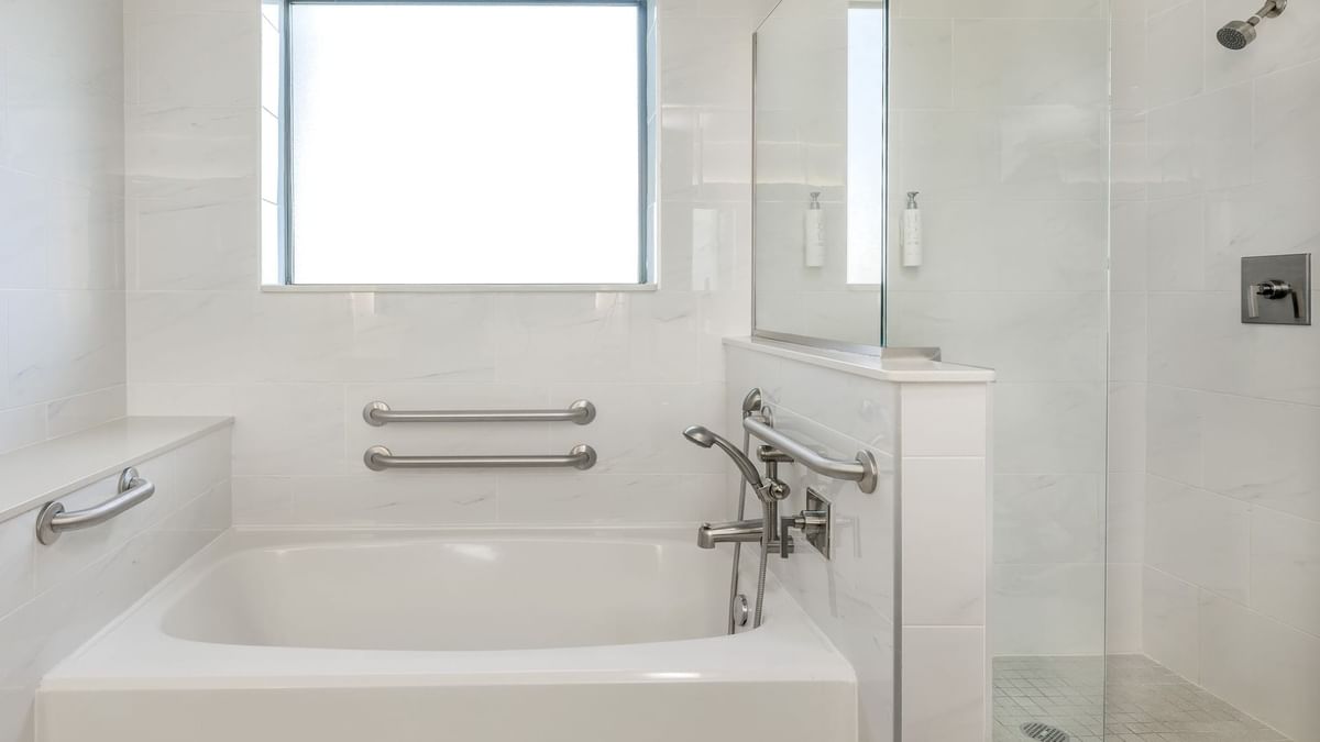 Grove Two-Bedroom Condo ADA Accessible Bathtub