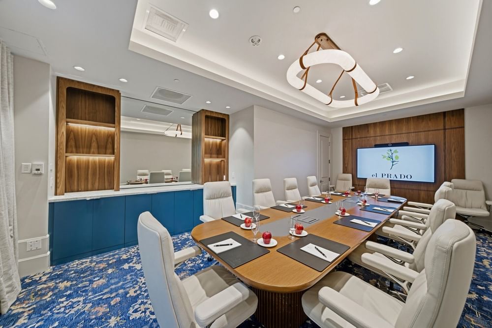 boardroom meeting set up at el PRADO