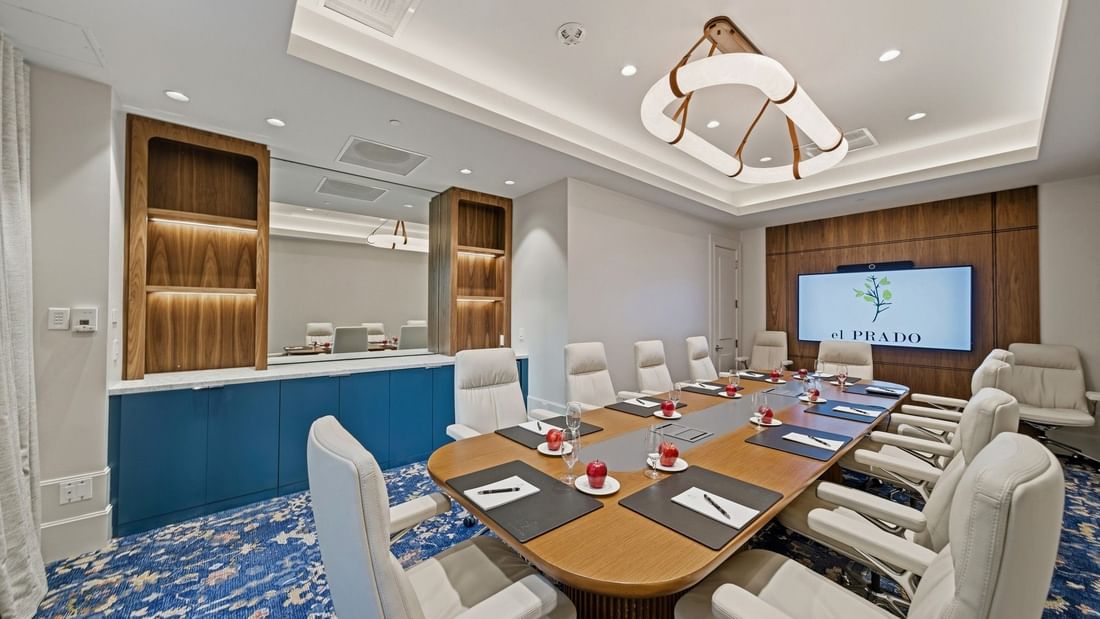 La Granada meeting room at el PRADO Hotel in Palo Alto.