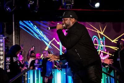 Singer on Pepsi stage at Clevelander South Beach Hotel