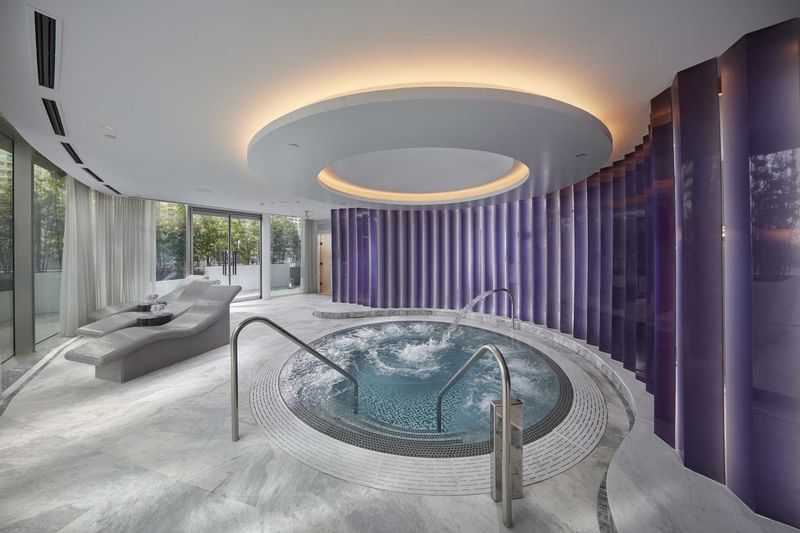 Interior of Crown Spa with a jacuzzi at Crown Towers Sydney
