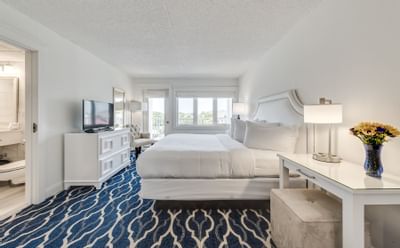 Interior of Classic King Cape May hotel room with King bed