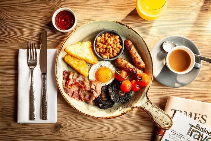English breakfast served & tea at The Clermont Charing Cross