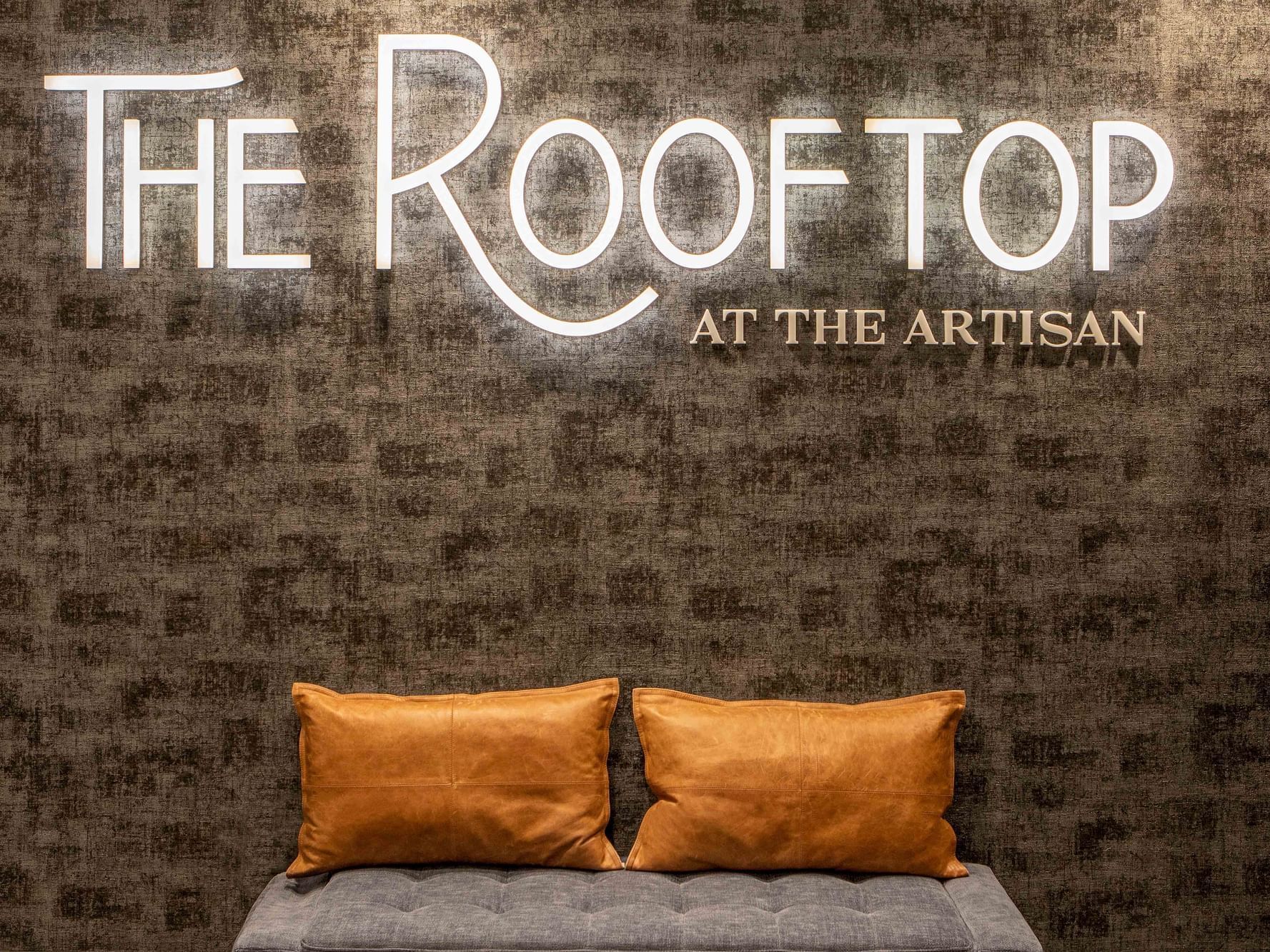The Rooftop Signage at the Artisan Hotel Salem