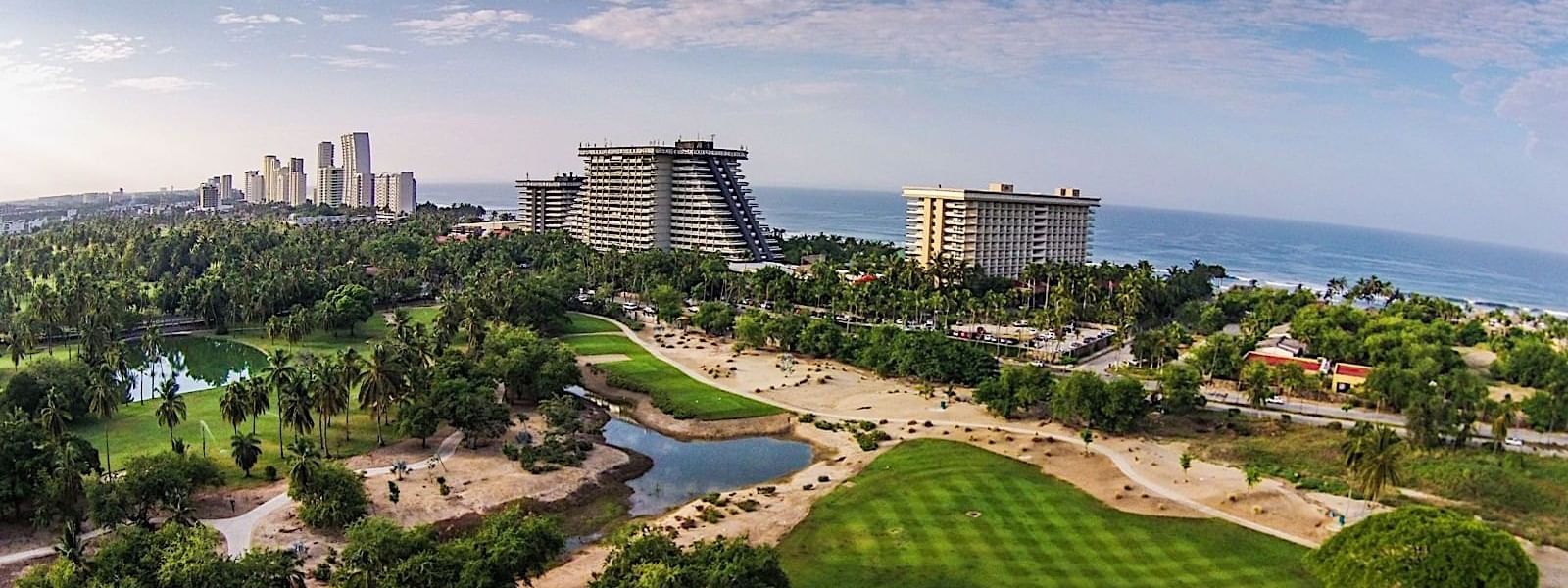Aerial view of Mundo Imperial and the gold course