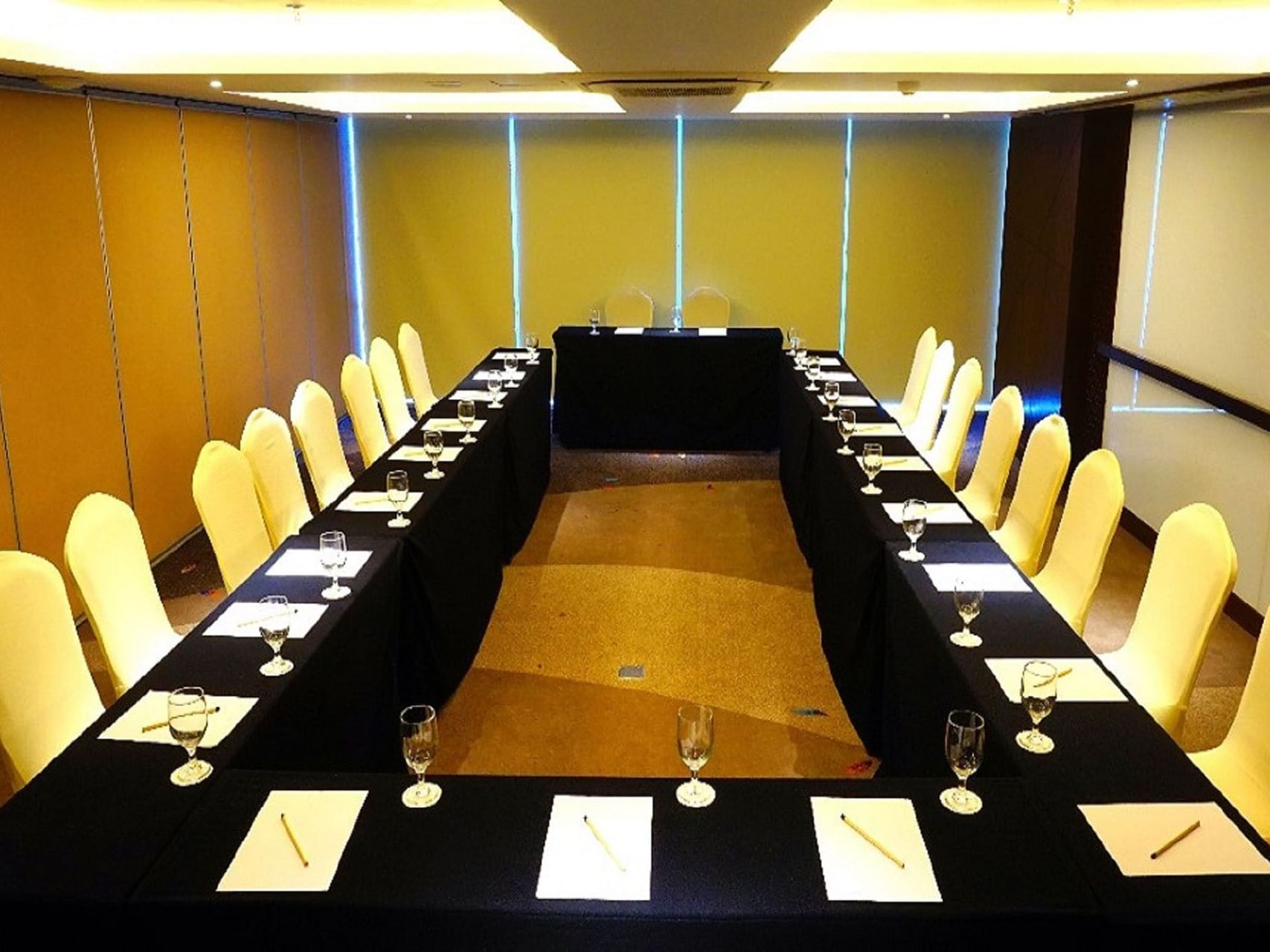 U shaped table set up in Meeting Room 1 at LK Pandanaran Hotel & Serviced Apartments