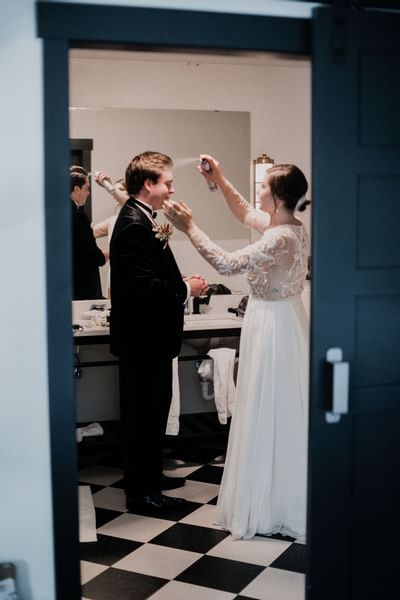 Wedding at Hotel Grinnell, Iowa