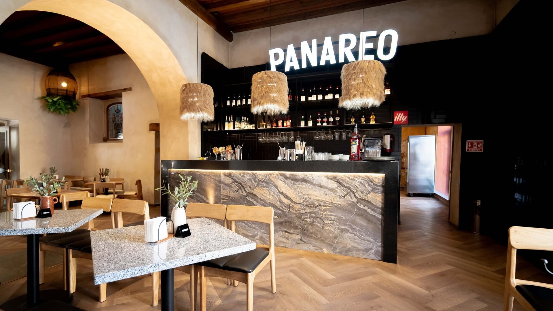 Interior del restaurante Panareo en Quinta Real Puebla, Heroica Puebla de Zaragoza.
