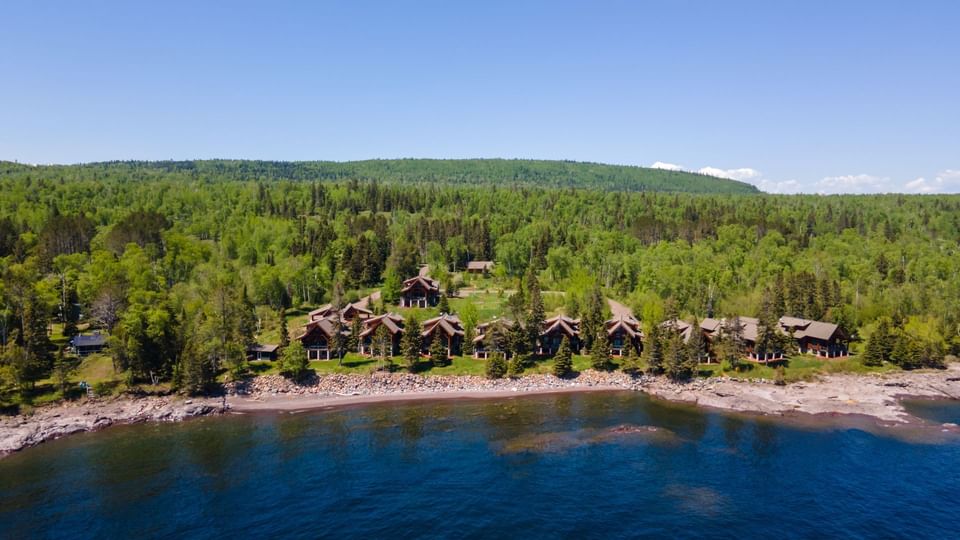 Aerial view of Bluefin Bay Family of Resorts