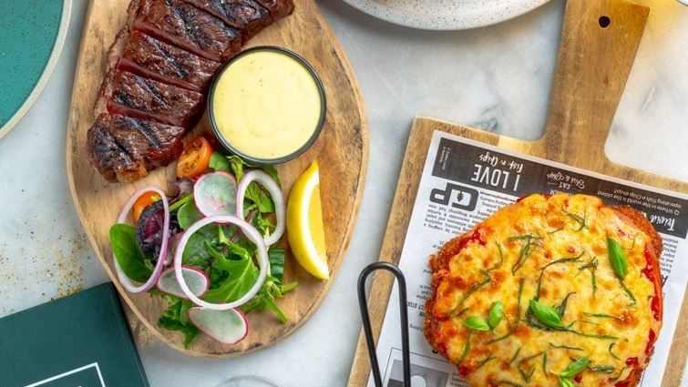 Steak & Chicken dish in Meze Restaurant, Novotel Glen Waverley