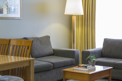 Sofa in 2 Bedroom Apartment at Nesuto Canberra Apartment