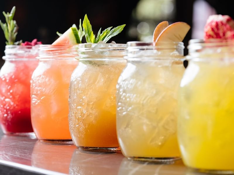 Jam jars at The Merrywell at Crown Metropol Melbourne